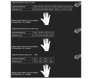 Rękawiczki rowerowe FOX XL Biało/Czarne