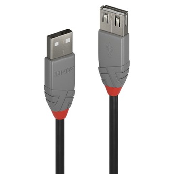 Przedłużacz USB 2.0 A-A wtyk gniazdo 2m 36703
