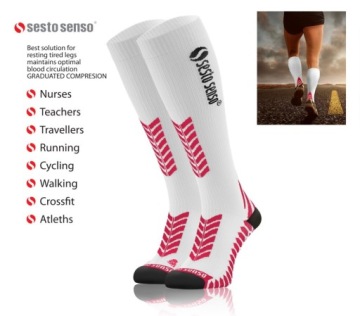 Спортивные носки COMPRESSIONAL для бегунов LONG Sesto Senso *39-42