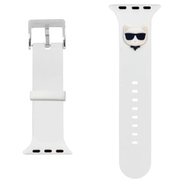 Ремень Karl Lagerfeld Ikonik Choupette Белый 41 мм
