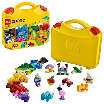 LEGO Classic Kreatywna Mobilna Walizka z Klockami na wyjazdy już od 4 lat