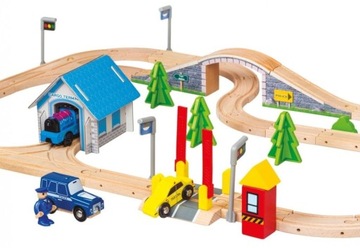 ДЕРЕВЯННЫЙ ПОЕЗД, ПОЕЗД НА АККУМУЛЯТОРНЫХ РАБОТАХ, 80 ЭЛЕМЕНТОВ. БИНО