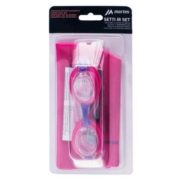 НАБОР MARTES ОЧКИ Шапочка для плавания JUNIOR КОМПЛЕКТ ДЛЯ ДЕТЕЙ РОЗОВЫЙ