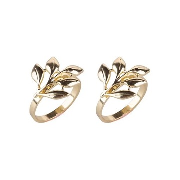 Кольца для салфеток из сусального золота, набор из 2 штук.