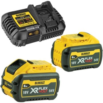 БЕСПРОВОДНОЕ КРЕПЛЕНИЕ ПИТАНИЕ 54 В XR FLEXVOLT 125 ММ 2*6,0 Ач DEWALT