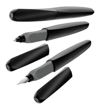 Перьевая ручка PELIKAN Twist с черным картриджем + 2 картриджа - набор