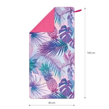 БЫСТРОСУХОЕ ПЛЯЖНОЕ ПОЛОТЕНЦЕ ИЗ МИКРОФИБРЫ 160X80 см NILS Ananas NCR14