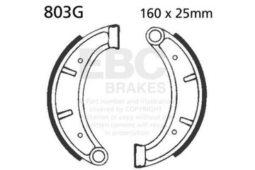 Щелевые тормозные колодки EBC 803G (1 комплект)