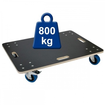 мебельная тележка с 2 поворотными роликами и 2 колесами