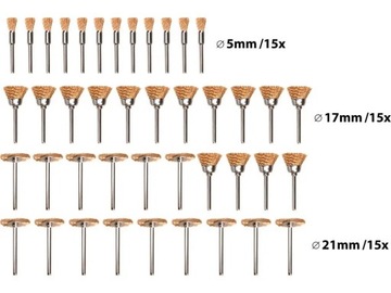 Проволочные щетки для мини-болгарки, 45 шт.