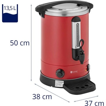 Водонагреватель с двойными стенками и сливом 13,5 л 2500