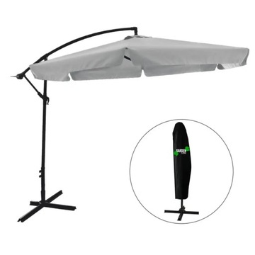 СКЛАДНОЙ САДОВЫЙ ЗОНТ 350 см С ЛИНЕЙКОЙ, СЕРЫЙ