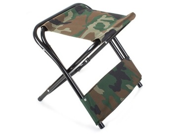 Складное камуфляжное кресло для рыбалки, большое и прочное.