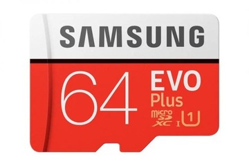 Карта памяти Samsung EVO Plus microSDXC 64 ГБ + SD-адаптер