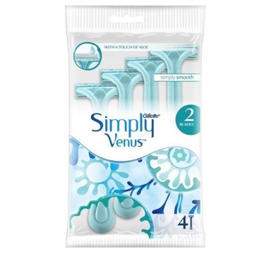 Gillette Simply Venus 2 4 szt Maszynka Jednorazowa do golenia dla Kobiet