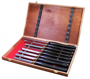 Профессиональные токарные долота Holzmann H8TLGN, набор из 8 долот, футляр