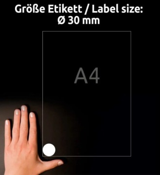 Универсальные этикетки Avery 30 мм круглые 480 шт