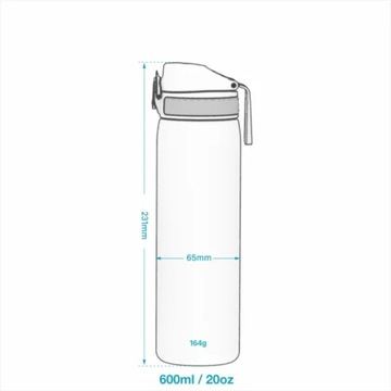 12986P46. BIDON ION8 PROOF SLIM 600 ML RÓŻE I FIOLETY