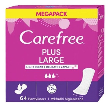 Carefree Plus Large wkładki higieniczne Light Scent 64szt.