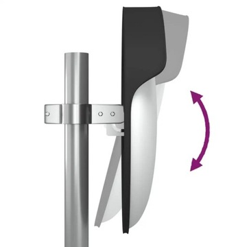 vidaXL Wypukłe lustro drogowe, czarne, Ø45 cm, poliwęglan