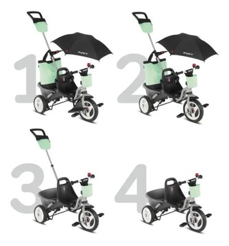 Szary rowerek trójkołowy Puky CEETY Comfort