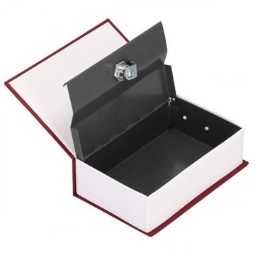 СЕЙФ КНИГА ДЕНЕЖНАЯ КАССЕТА БОЛЬШОЙ МЕТАЛЛИЧЕСКИЙ ШКАФ + КЛЮЧ