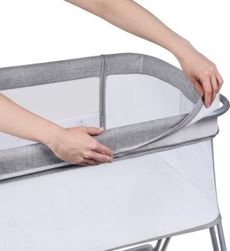 LIONELO Łóżeczko turystyczne dostawne 2w1 Luna