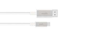 Алюминиевый адаптер Moshi с серебряным кабелем USB-C — DisplayPort 5K/60 кадров в секунду