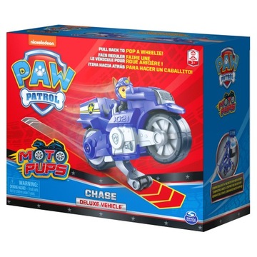 PAW Patrol Moto Pups Chase’s Deluxe Pull Back Motorcycle Vehicle