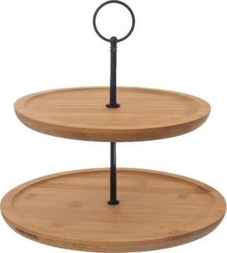 2-х ярусная бамбуковая подставка для деревянных тортов.