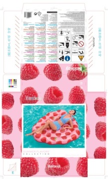 Матрас для бассейна и пляжа Pink Raspberry, матрас из ПВХ Picture