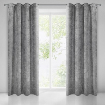 Готовая штора Аниса графит 140х250 на люверсах Еврофирана