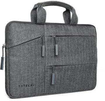 Satechi Odolná nylonová vodotěsná taška na notebook 15" šedá