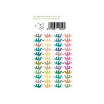 Двойные пастельные карандаши 24 шт/48