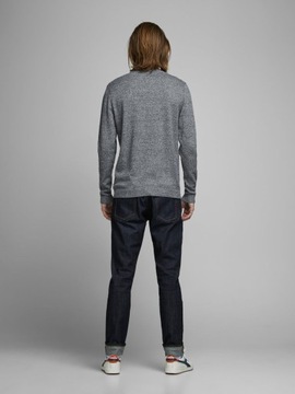 Jack&Jones Sweter Basic 12137190 Szary Regular Fit