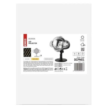 Projektor LED gwiazdki zimna biel + ciepła biel