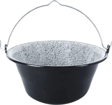 Венгерский подвесной казан, эмалированная кастрюля для костра барбекю, ЧЕРНЫЙ, 8л