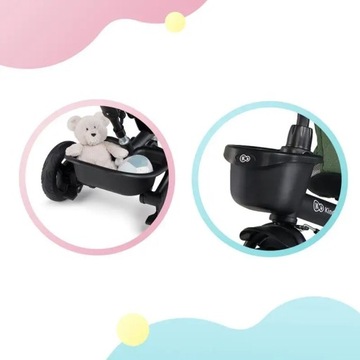 KINDERKRAFT Складной детский трехколесный велосипед 5в1 SPINSTEP Серый