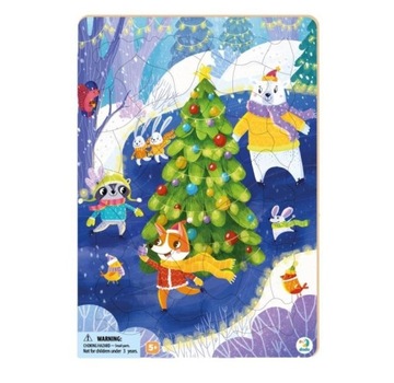 Puzzle Ramkowe Zwierzęta Na Łyżwach 53 el.