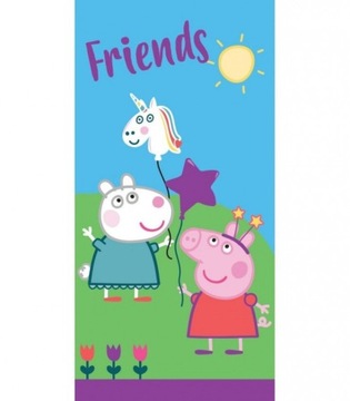 RĘCZNIK KĄPIELOWY ŚWINKA PEPPA DUŻY 70X140 DLA DZIECKA SZYBKOSCHNĄCY