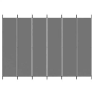 vidaXL Ширма 6 панелей Антрацит 300x220 см Ткань