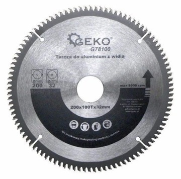 Диск алюминиевый с видией 200ммх100Тх32мм + комплект