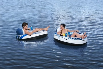 КРЕСЛО для плавания 135см, надувное колесо с ручками Rapid Rider BESTWAY 43116