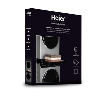 Коннектор HAIER HASTKU10FB, черный, с выдвижной полкой