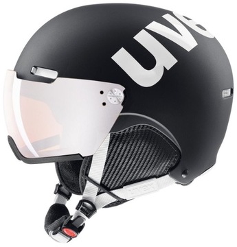 Kask Freeride Uvex Hlmt 500 visor z szybką - rozmiar S 52-55 cm - czarny
