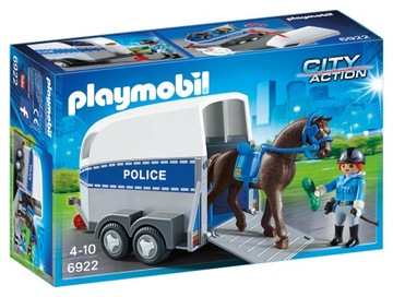 Playmobil City Action Policja Jednostka konna z przyczepką 6922