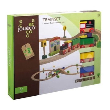 Деревянная железная дорога с игрушками JOUECO