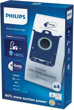 4 WORKI PHILIPS FC8021/03 S-BAG CLASSIC LONG PERFOMANCE
