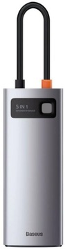 Baseus Metal Gleam HUB 5in1 USB-C PD 100W HDMI 4K 3xUSB 3.0 док-станция