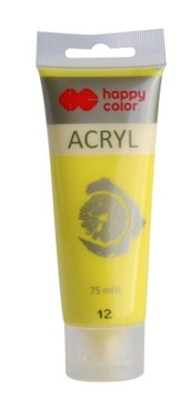 FARBY AKRYLOWE 75ML HAPPY COLOR 12 CYTRYNOWY